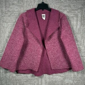 Vintage Carol Turner Collection (CTC)‎ Alpaca Wool Jacket Shaw Womens XS Pink